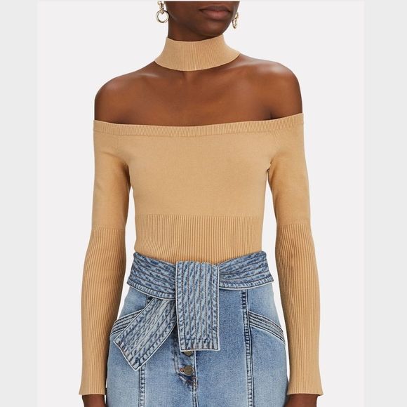 Jonathan Simkhai Tops - JONATHAN SIMKHAI Lila Cold-Shoulder Rib Knit Top